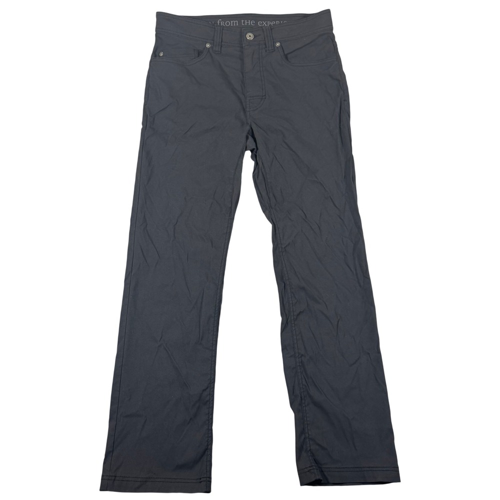 Prana Brion Pants Mens 30x30 Black Slim Fit Stretch Outdoor Hiking Straight Leg
